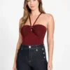 Sofie geribbelde Mirage-top