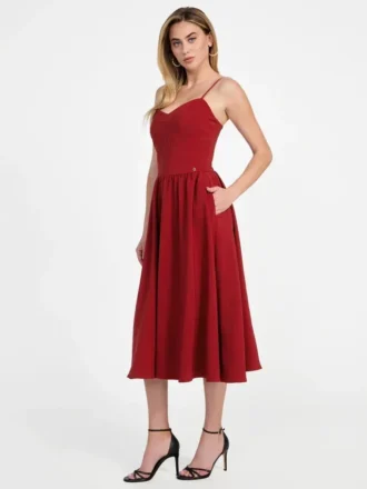 Sophie geweven midi-jurk