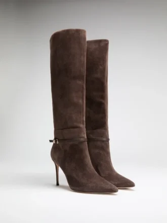 Suède kniehoge Stiletto-laars