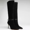 Suède kniehoge Stiletto-laars