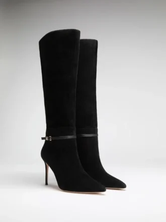 Suède kniehoge Stiletto-laars