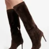 Suède kniehoge Stiletto-laars