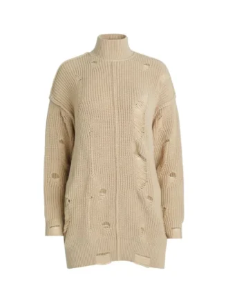 Sweaterjurk met distressed-effect