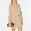 Sweaterjurk met distressed-effect