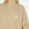 Sweaterjurk met distressed-effect