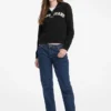 Sweatshirt met halve rits