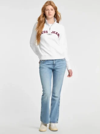 Sweatshirt met halve rits
