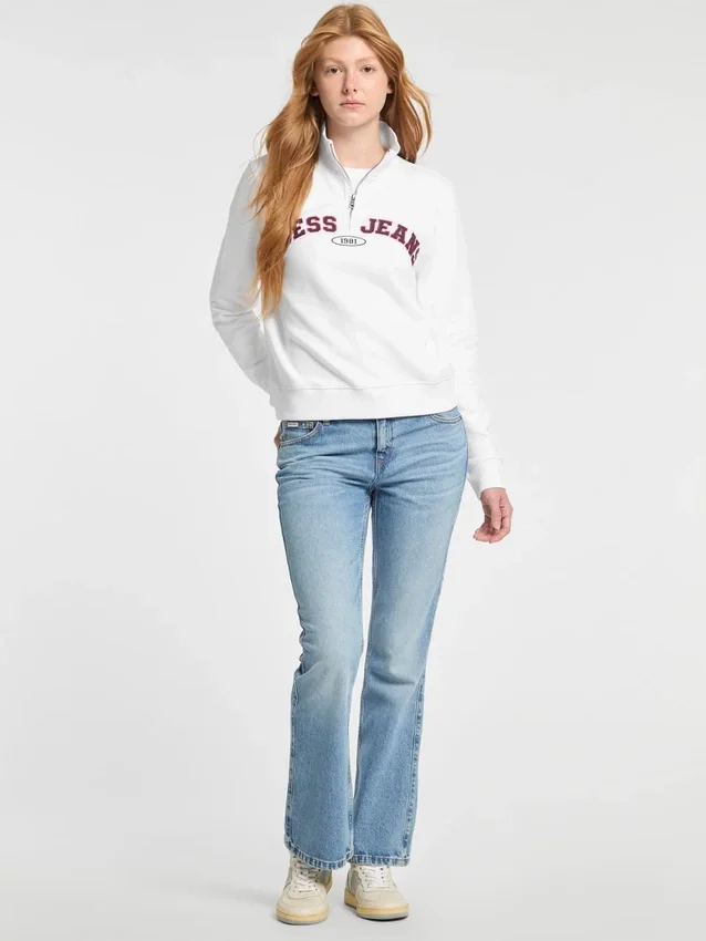 Sweatshirt met halve rits Sweatshirt met halve rits