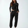 Sweatshirt met logo en doorlopende rits Sweatshirt met logo en doorlopende rits