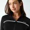 Sweatshirt met logo en doorlopende rits Sweatshirt met logo en doorlopende rits