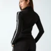Sweatshirt met logo en doorlopende rits Sweatshirt met logo en doorlopende rits