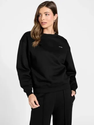 Sweatshirt met logo en ronde hals