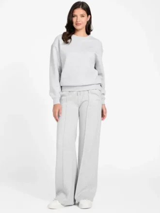 Sweatshirt met logo en ronde hals