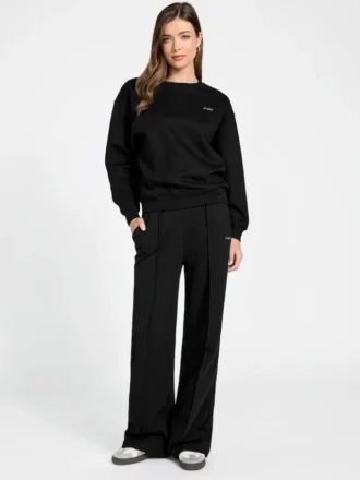 Sweatshirt met logo en ronde hals
