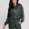 Sweatshirt met rits en mini-pailletten Sweatshirt met rits en mini-pailletten