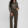 Sweatshirt met rits en mini-pailletten Sweatshirt met rits en mini-pailletten