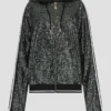 Sweatshirt met rits en mini-pailletten Sweatshirt met rits en mini-pailletten