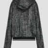 Sweatshirt met rits en mini-pailletten Sweatshirt met rits en mini-pailletten