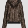 Sweatshirt met rits en mini-pailletten Sweatshirt met rits en mini-pailletten