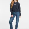 Sweatshirt met ronde hals en borduursel Sweatshirt met ronde hals en borduursel