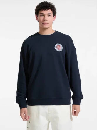 Sweatshirt met ronde hals en varsity-logo