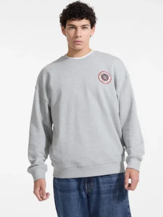 Sweatshirt met ronde hals en varsity-logo