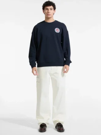 Sweatshirt met ronde hals en varsity-logo