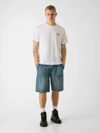 T-shirt met geborduurd logo