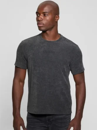 T-shirt met geribde kraag T-shirt met geribde kraag