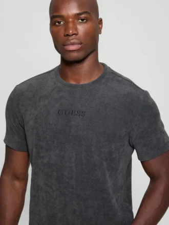 T-shirt met geribde kraag T-shirt met geribde kraag