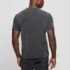 T-shirt met geribde kraag