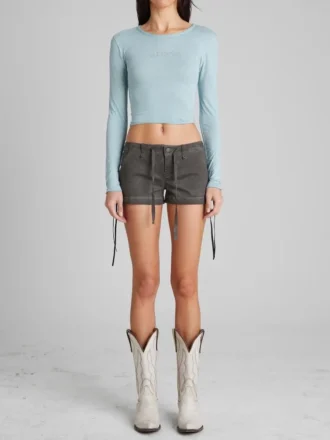T-shirt met lange mouwen en stretch