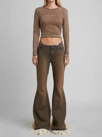 T-shirt met lange mouwen en stretch