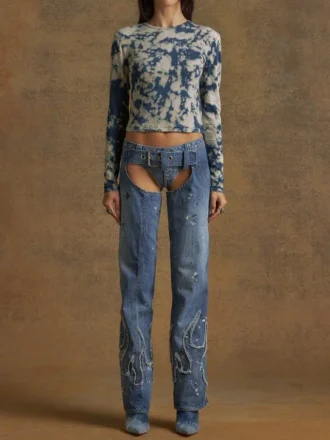 T-shirt met lange mouwen en stretch