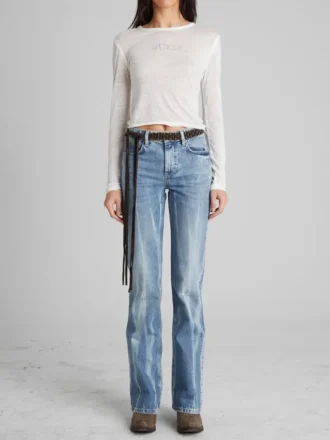 T-shirt met lange mouwen en stretch