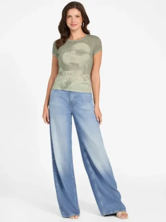 T-shirt met print en ronde hals