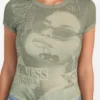 T-shirt met print en ronde hals