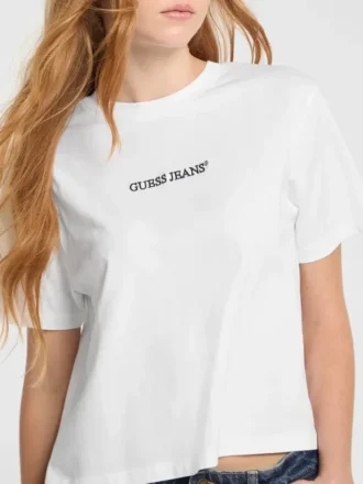 T-shirt met ronde hals en logo