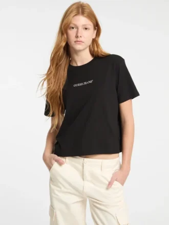 T-shirt met ronde hals en logo