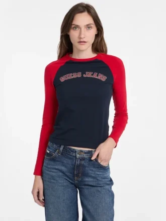 T-shirt met ronde hals en raglanmouwen