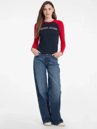 T-shirt met ronde hals en raglanmouwen