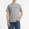 T-shirt met ronde hals in collegestijl