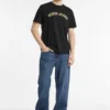 T-shirt met ronde hals in collegestijl