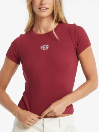 T-shirt met slim fit en geborduurd logo