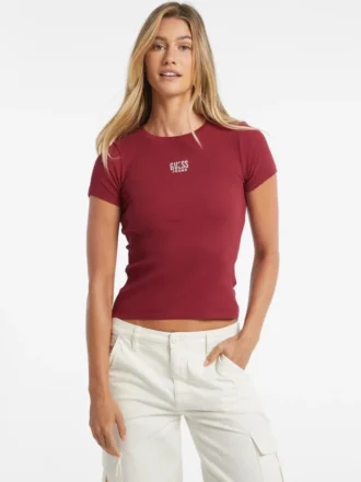 T-shirt met slim fit en geborduurd logo