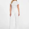 T-shirt met strass Quattro G en hoge kraag