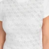 T-shirt met strass Quattro G en hoge kraag