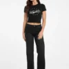 T-shirt met vintage bedrukt logo T-shirt met vintage bedrukt logo