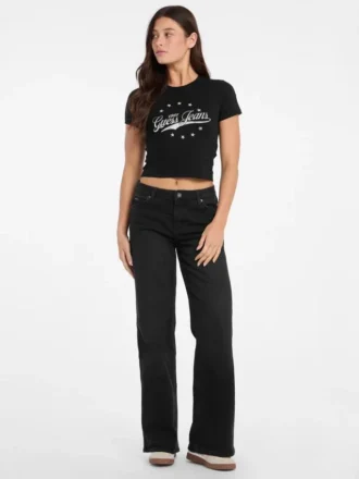 T-shirt met vintage bedrukt logo