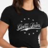 T-shirt met vintage bedrukt logo T-shirt met vintage bedrukt logo